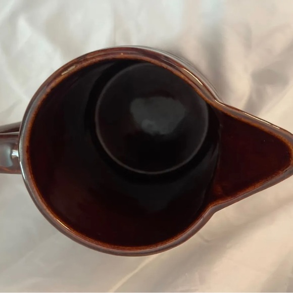 Vintage Marcrest Stoneware Oven Proof "Daisy Dot" Brown Glazed Pitcher c. 1950's - Picture 2 of 3